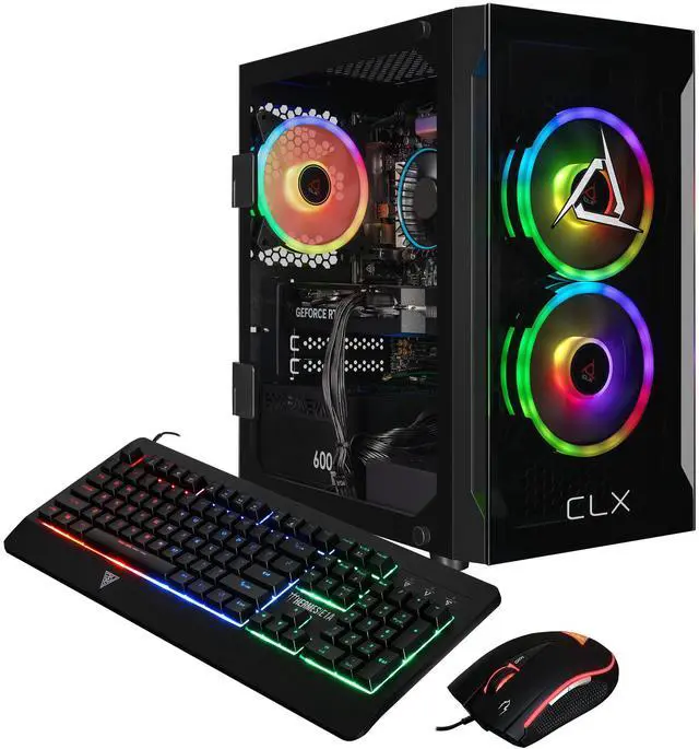 Alt view image 7 of 7 - CLX SET Gaming Desktop - Intel Core i5 14400F 2.5GHz 10-Core Processor, 32GB DDR5 Memory, GeForce RTX 5060 8GB GDDR7 Graphics, 2TB NVMe M.2 SSD, WiFi, Win 11 Home 64-bit