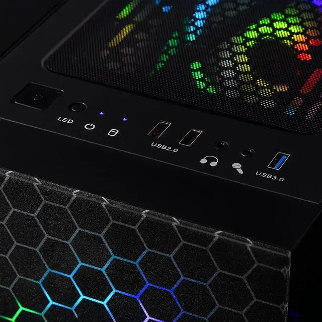 Alt view image 4 of 7 - CLX SET Gaming Desktop - AMD Ryzen 5 8400F 4.2GHz 6-Core Processor, 32GB DDR5 Memory, GeForce RTX 5060 8GB GDDR7 Graphics, 2TB NVMe M.2 SSD, WiFi, Win 11 Home 64-bit