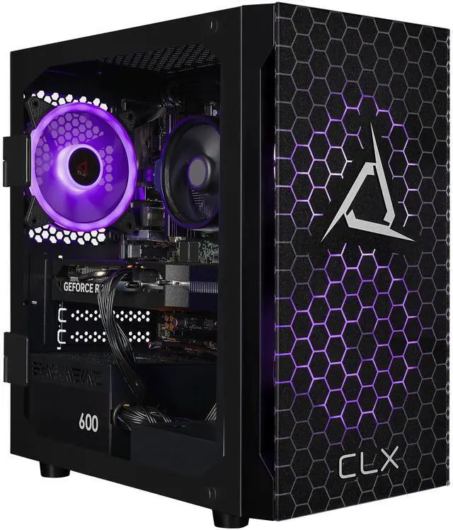 Alt view image 5 of 7 - CLX SET Gaming Desktop - AMD Ryzen 5 8400F 4.2GHz 6-Core Processor, 32GB DDR5 Memory, GeForce RTX 5060 8GB GDDR7 Graphics, 2TB NVMe M.2 SSD, WiFi, Win 11 Home 64-bit