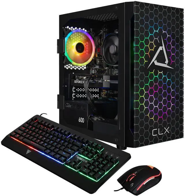 Alt view image 7 of 7 - CLX SET Gaming Desktop - AMD Ryzen 5 8400F 4.2GHz 6-Core Processor, 32GB DDR5 Memory, GeForce RTX 5060 8GB GDDR7 Graphics, 2TB NVMe M.2 SSD, WiFi, Win 11 Home 64-bit