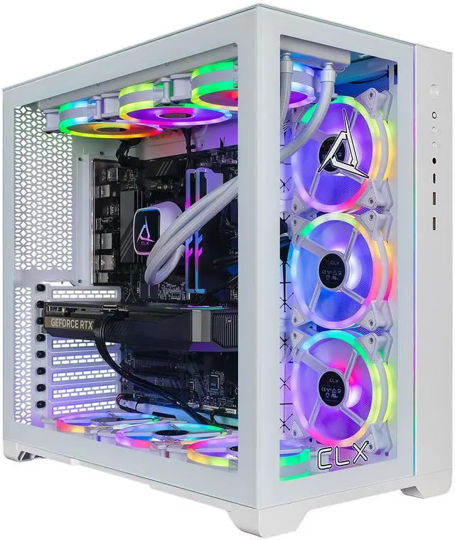 Alt view image 5 of 13 - CLX SET Gaming Desktop - AMD Ryzen 7 7800X3D 4.2GHz 8-Core Processor, 64GB DDR5 Memory, GeForce RTX 5070 12GB GDDR7 Graphics, 2TB NVMe M.2 SSD, 6TB HDD, WiFi, Win 11 Home 64-bit