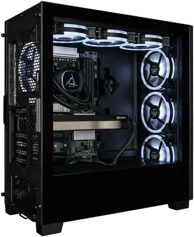 Alt view image 8 of 9 - CLX Set Creator Workstation - Liquid Cooled AMD Ryzen 9 9950X3D2 4.3GHz 16-Core Processor, 192GB DDR5 Memory, RTX PRO 5000 Blackwell 48GB GDDR7 ECC Graphics, 4TB SSD, WiFi, Windows 11 Pro 64-bit