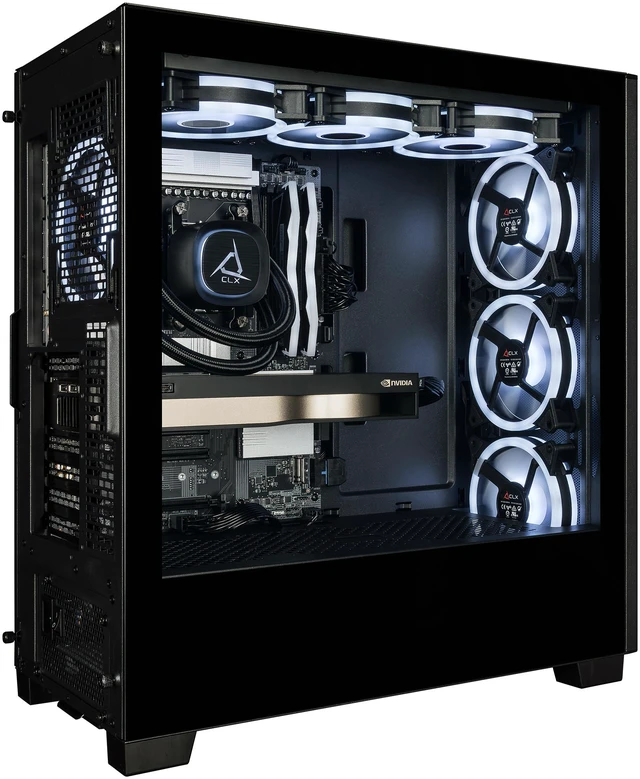Alt view image 7 of 7 - CLX Set Creator Workstation - Liquid Cooled AMD Ryzen 9 9950X 4.3GHz 16-Core Processor, 64GB DDR5 Memory, RTX PRO 4500 32GB GDDR7 ECC Graphics, 2TB SSD, WiFi, Windows 11 Pro 64-bit