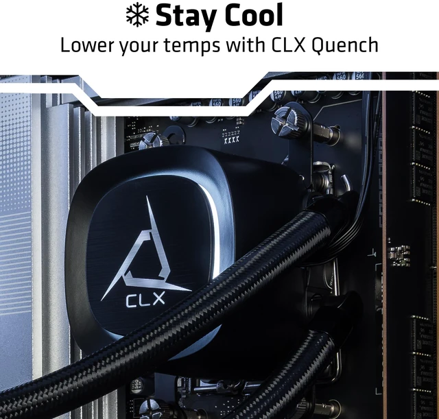 Alt view image 4 of 7 - CLX Set Creator Workstation - Liquid Cooled AMD Ryzen 9 9950X 4.3GHz 16-Core Processor, 32GB DDR5 Memory, RTX PRO 4000 24GB GDDR7 ECC Graphics, 2TB SSD, WiFi, Windows 11 Pro 64-bit