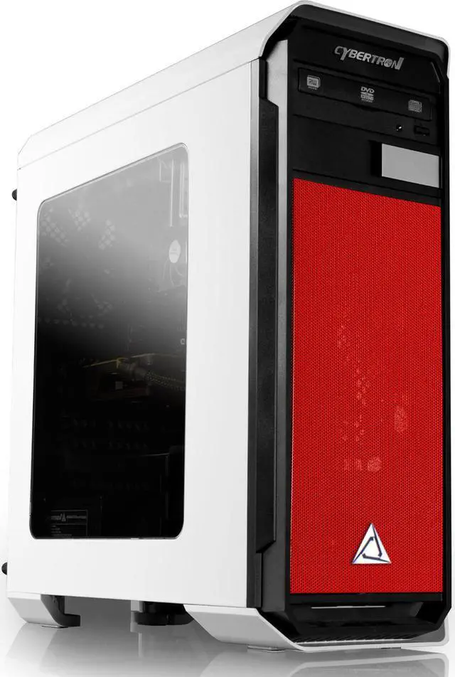 Alt view image 5 of 7 - CybertronPC Gaming Desktop Computer Rhodium (White/Red) AMD FX-8300 (3.30 GHz) 16GB DDR3 1TB HDD NVIDIA GeForce GTX 1060 6GB GDDR5 Logitech Keyboard and Mouse MS Windows 10 Home