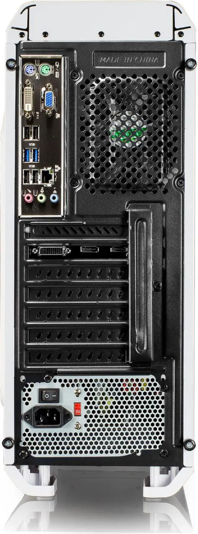 Alt view image 4 of 7 - CybertronPC Gaming Desktop Computer Rhodium (White/Red) AMD FX-8300 (3.30 GHz) 16GB DDR3 1TB HDD NVIDIA GeForce GTX 1060 6GB GDDR5 Logitech Keyboard and Mouse MS Windows 10 Home