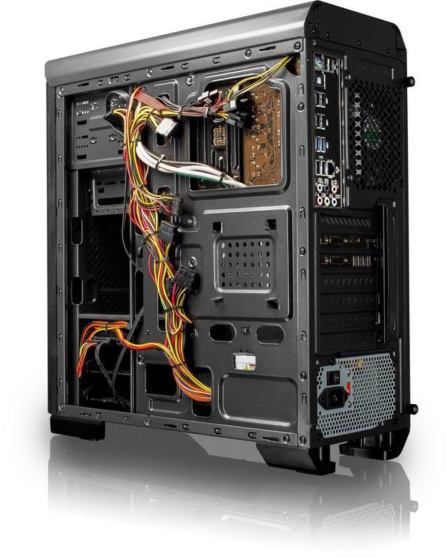 Alt view image 7 of 7 - CybertronPC Gaming Desktop Computer Rhodium (Black/Blue) AMD FX-4300 3.80GHz (4 Cores) 8GB DDR3 1TB HDD NVIDIA GeForce GTX 1050 2GB GDDR5 DVD-RW Drive MS Windows 10 Home 64-Bit