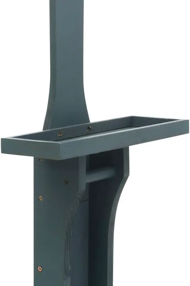 Alt view image 6 of 11 - vidaXL Garden Shower Swimming Pool Shower with Chassis Board Anthracite Wood