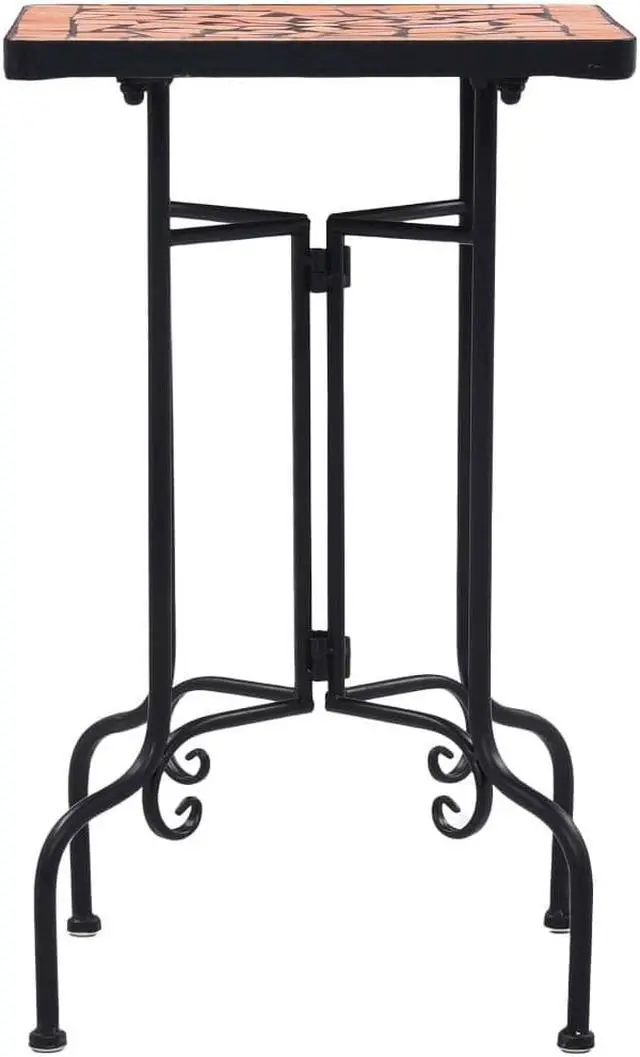 Alt view image 2 of 14 - vidaXL Side Table Patio Plant Table Stand Flower Pot Stand Terracotta Ceramic