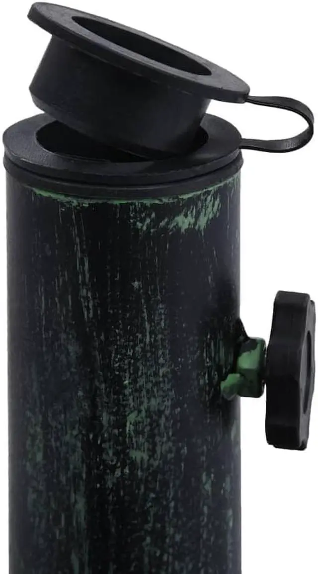 Alt view image 5 of 12 - vidaXL Umbrella Base Patio Umbrella Stand Parasol Base Green 26.5 lb Cast Iron