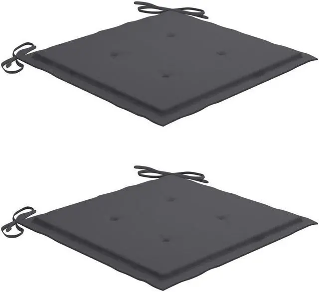 Alt view image 16 of 19 - vidaXL Garden Chair Cushions 2 pcs Anthracite 50x50x4 cm Oxford Fabric