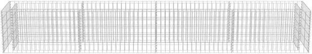 Alt view image 5 of 10 - vidaXL Gabion Raised Bed Galvanized Steel 141.7" Raised Garden Bed Flower Box