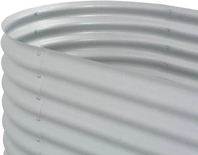 Alt view image 4 of 12 - vidaXL Garden Raised Bed 63"x31.5"x31.9" Galvanized Steel Silver Flower Box