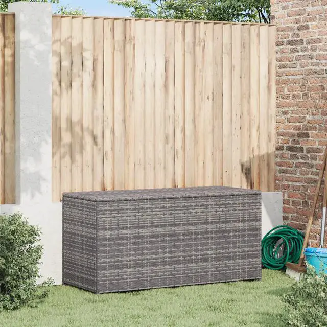 Alt view image 10 of 14 - vidaXL Patio Storage Chest Deck Box with Lid Patio Cabinet Storage Chest Gray