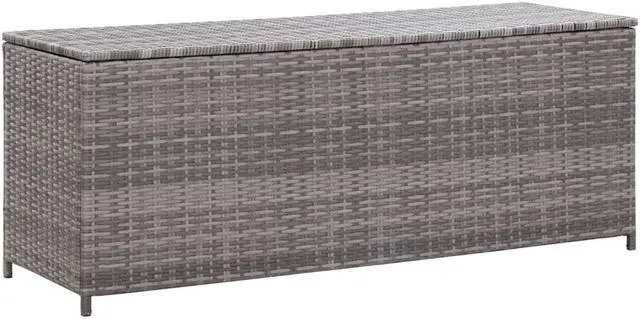 Alt view image 8 of 14 - vidaXL Patio Storage Chest Deck Box with Lid Patio Cabinet Storage Chest Gray