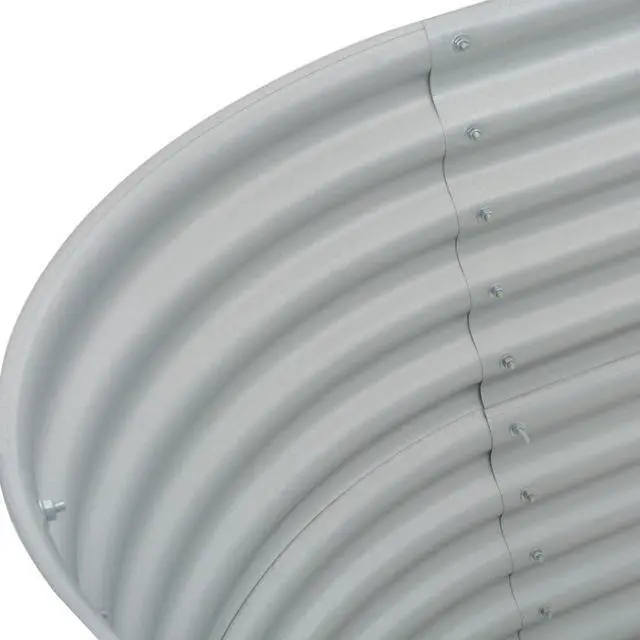 Alt view image 5 of 12 - vidaXL Garden Raised Bed 63"x31.5"x31.9" Galvanized Steel Silver Flower Box