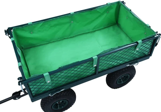 Alt view image 7 of 7 - vidaXL Garden Cart Liner Green Fabric