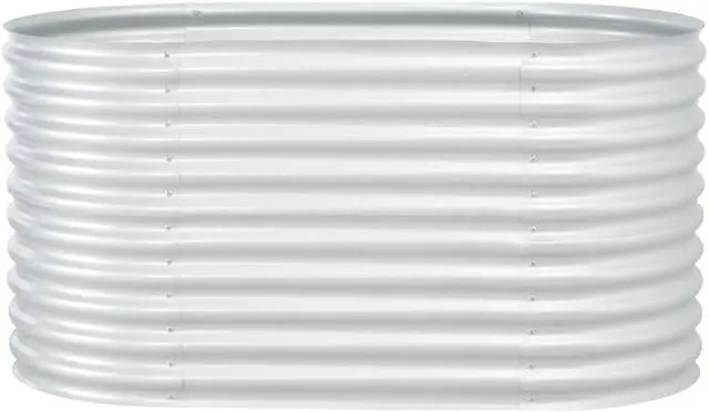 Alt view image 12 of 12 - vidaXL Garden Raised Bed 63"x31.5"x31.9" Galvanized Steel Silver Flower Box