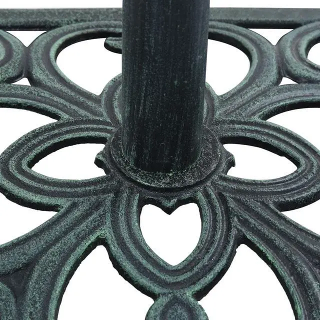 Alt view image 6 of 12 - vidaXL Umbrella Base Patio Umbrella Stand Parasol Base Green 26.5 lb Cast Iron
