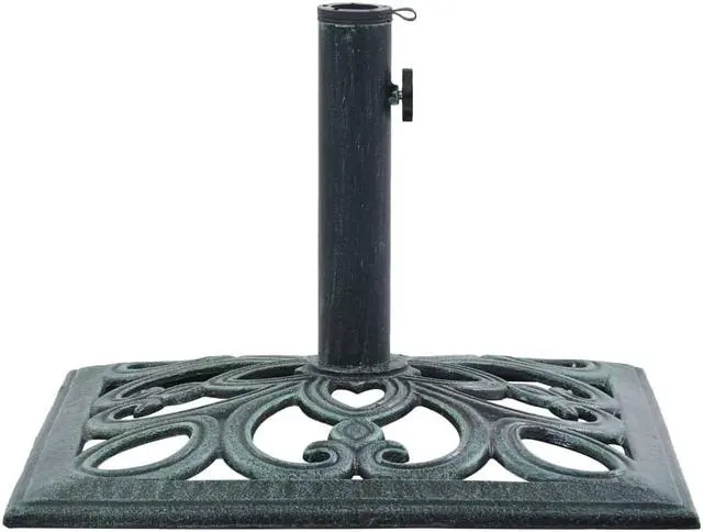 Alt view image 3 of 12 - vidaXL Umbrella Base Patio Umbrella Stand Parasol Base Green 26.5 lb Cast Iron
