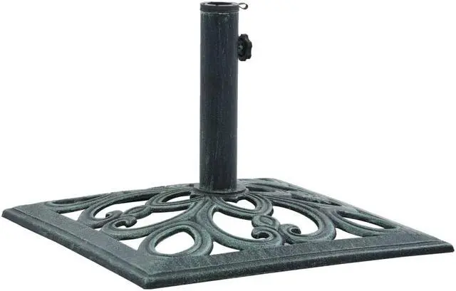 Main image of vidaXL Umbrella Base Patio Umbrella Stand Parasol Base Green 26.5 lb Cast Iron