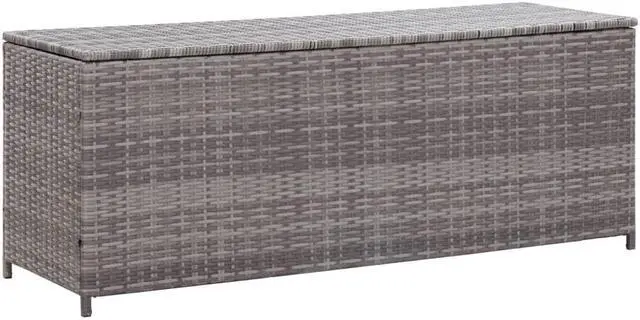 Alt view image 14 of 17 - vidaXL Outdoor Storage Box Deck Box with Lid Patio Cabinet Storage Chest Gray