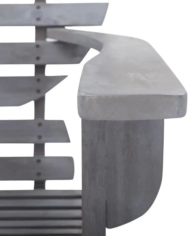 Alt view image 5 of 12 - vidaXL Folding Adirondack Chair Lawn Chair for Porch Solid Wood Acacia Gray