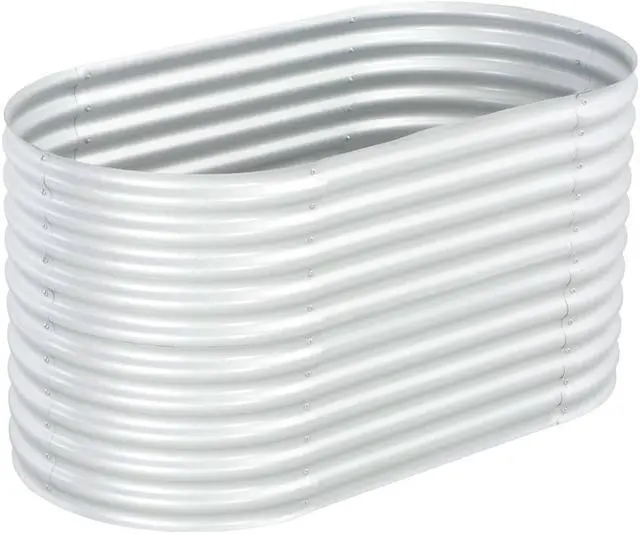 Main image of vidaXL Garden Raised Bed 63"x31.5"x31.9" Galvanized Steel Silver Flower Box