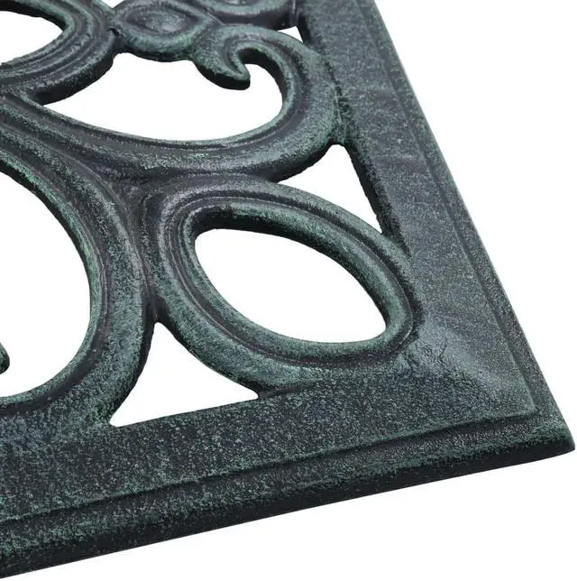 Alt view image 7 of 12 - vidaXL Umbrella Base Patio Umbrella Stand Parasol Base Green 26.5 lb Cast Iron