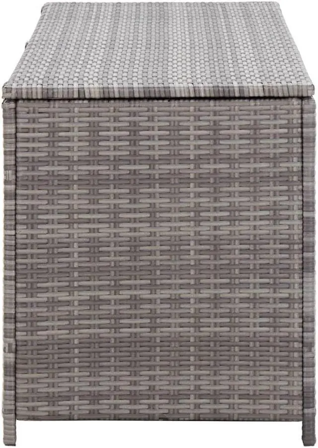 Alt view image 16 of 17 - vidaXL Outdoor Storage Box Deck Box with Lid Patio Cabinet Storage Chest Gray
