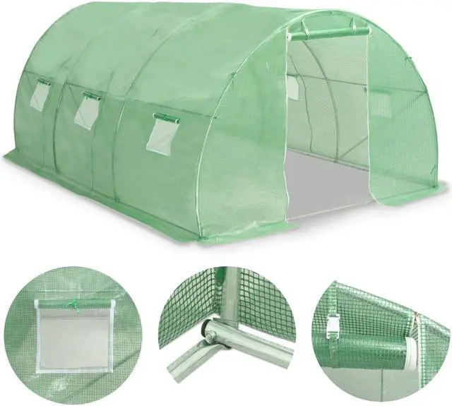 Alt view image 2 of 13 - vidaXL Greenhouse Outdoor Grow House Green House for Plant Growing Gardening