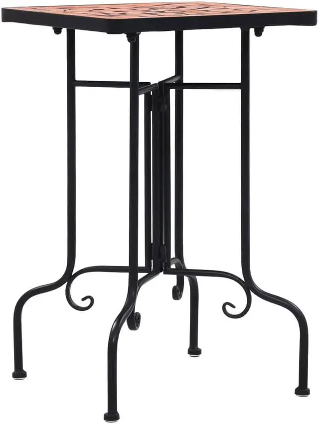 Alt view image 3 of 14 - vidaXL Side Table Patio Plant Table Stand Flower Pot Stand Terracotta Ceramic