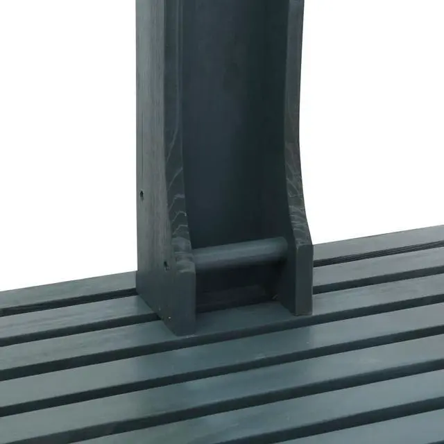 Alt view image 4 of 11 - vidaXL Garden Shower Swimming Pool Shower with Chassis Board Anthracite Wood