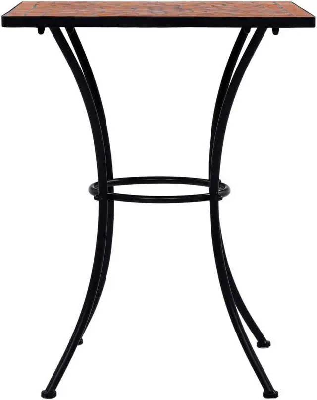 Alt view image 2 of 7 - vidaXL Patio Dining Set Outdoor Dining Set Table and Chair Set 5 Piece Black