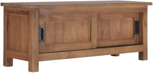Main image of vidaXL TV Cabinet 35.4"x11.8"x13.8" Solid Teak Wood