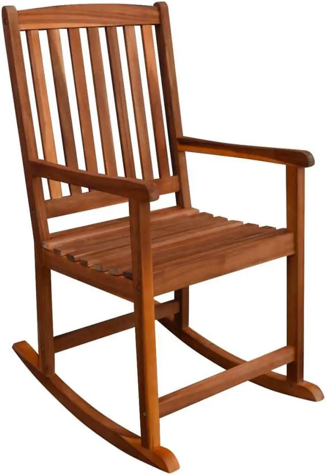 Alt view image 6 of 14 - vidaXL Outdoor Rocking Chair Acacia Wood