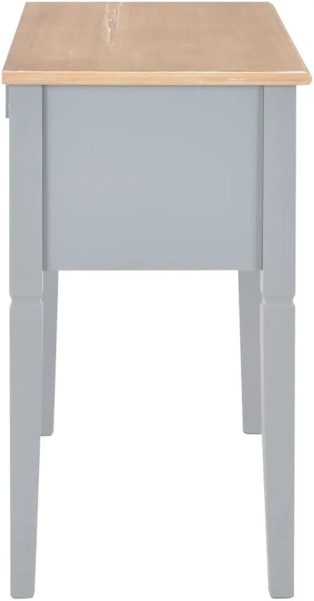 Alt view image 16 of 20 - vidaXL Writing Desk Computer Desk Laptop Table Home Workstation Gray Wood