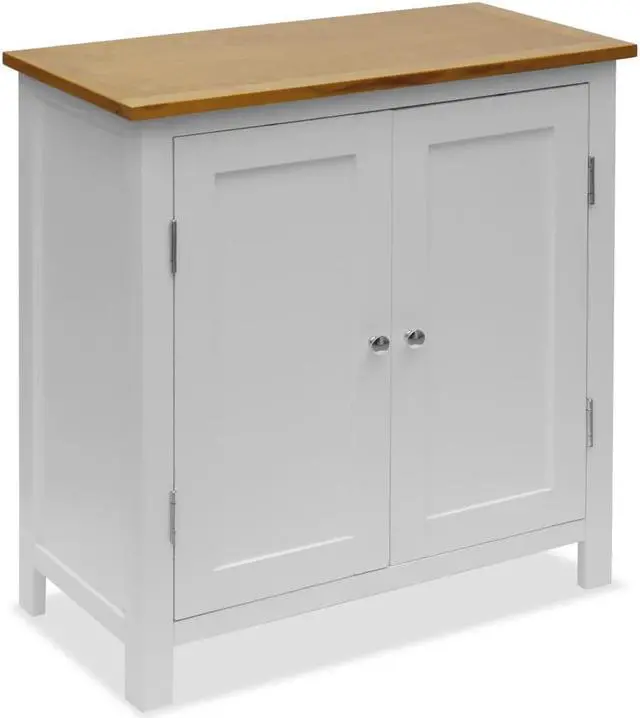 Alt view image 14 of 18 - vidaXL Solid Oak Wood Cupboard 27.6" Sideboard Side Cabinet Storage Display