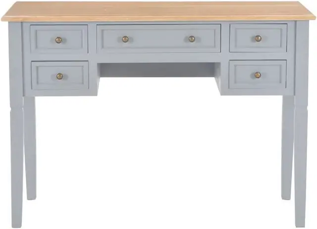 Alt view image 17 of 20 - vidaXL Writing Desk Computer Desk Laptop Table Home Workstation Gray Wood