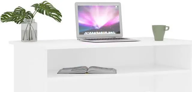 Alt view image 13 of 18 - vidaXL Writing Desk with Drawers 39.4"x21.7"x29.5" Solid Mango Wood