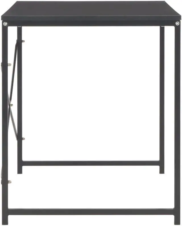 Alt view image 5 of 18 - vidaXL Computer Desk Home Office Table Desk with Metal Frame Black and Oak