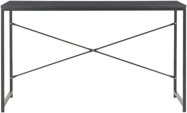 Alt view image 3 of 18 - vidaXL Computer Desk Home Office Table Desk with Metal Frame Black and Oak
