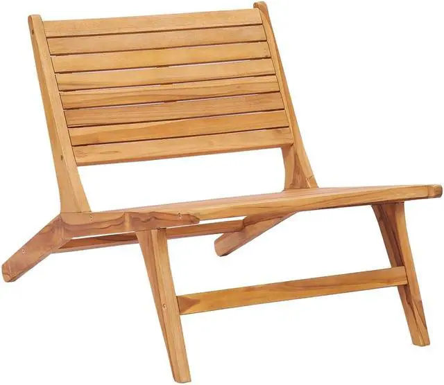 Alt view image 4 of 13 - vidaXL Patio Chair Patio Chaise Lounge Chair with Footrest Solid Wood Teak