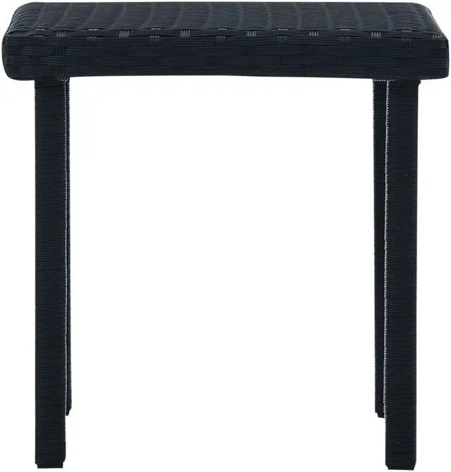 Alt view image 2 of 10 - vidaXL Patio Table Outdoor Side Table PE Rattan Patio Garden Furniture Black