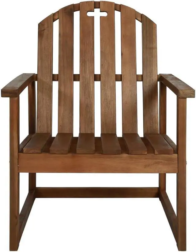 Alt view image 12 of 12 - vidaXL Patio Chairs 2 Pcs Patio Dining Chair with Armrest Solid Wood Acacia