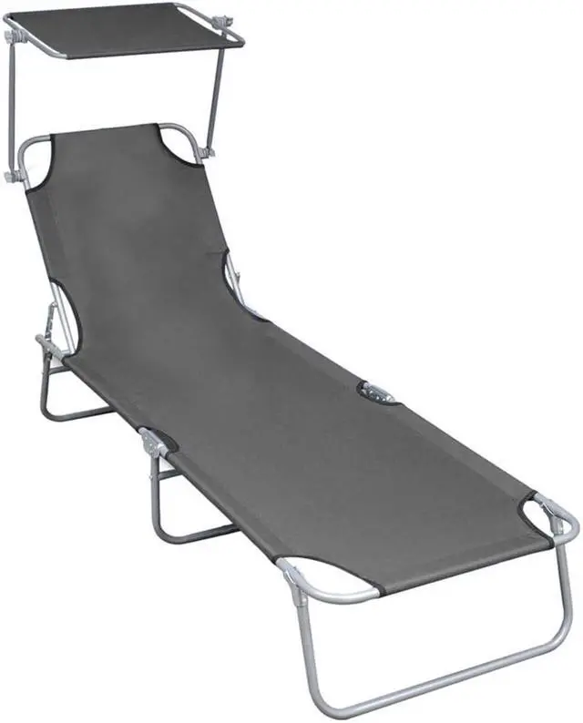 Main image of vidaXL Sunlounger Gray
