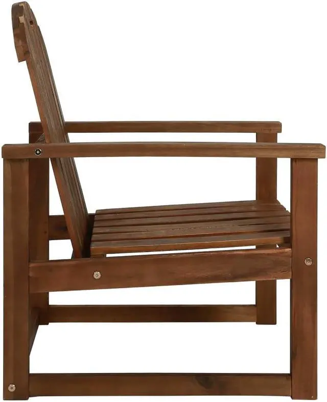 Alt view image 3 of 12 - vidaXL Patio Chairs 2 Pcs Patio Dining Chair with Armrest Solid Wood Acacia