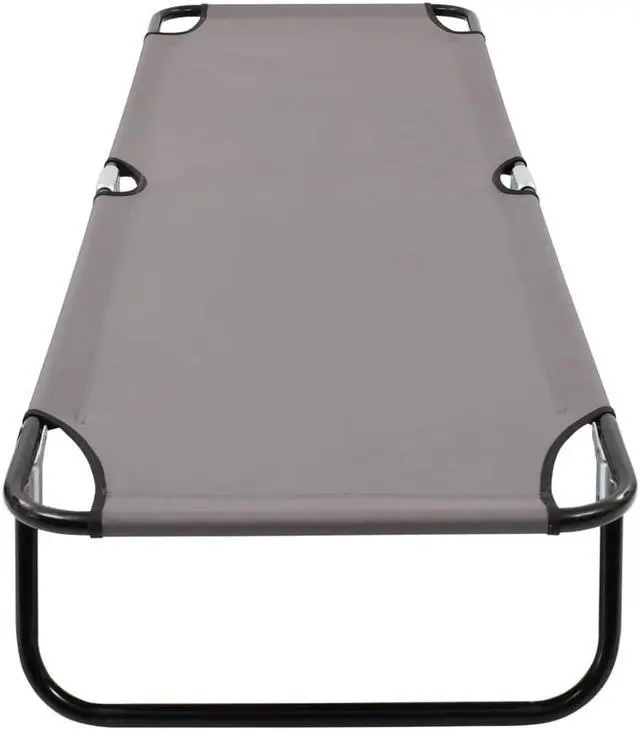 Alt view image 5 of 14 - vidaXL Patio Lounge Chair Outdoor Chaise Lounge Chair Sunlounger Gray Steel