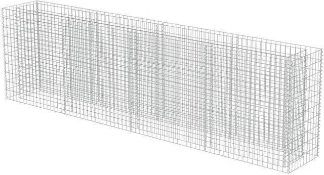 Alt view image 2 of 7 - vidaXL Gabion Raised Bed Galvanized Steel 141.7" Raised Garden Bed Flower Box