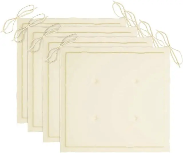 Alt view image 2 of 17 - vidaXL Garden Chair Cushions 4 pcs Cream 40x40x4 cm Oxford Fabric